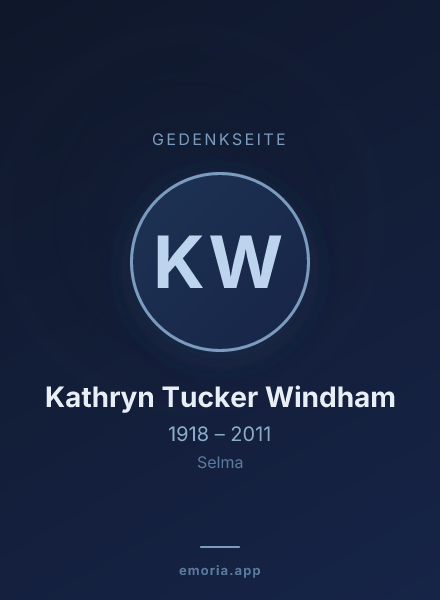 Gedenkportrait von Kathryn Tucker Windham