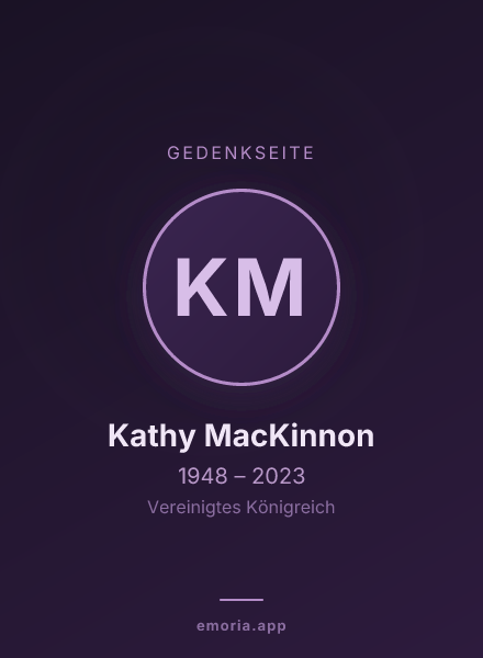 Gedenkportrait von Kathy MacKinnon