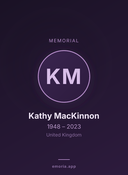 Memorial portrait of Kathy MacKinnon