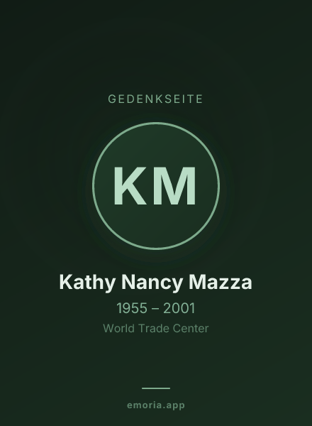 Gedenkportrait von Kathy Nancy Mazza