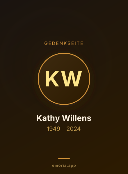 Gedenkportrait von Kathy Willens