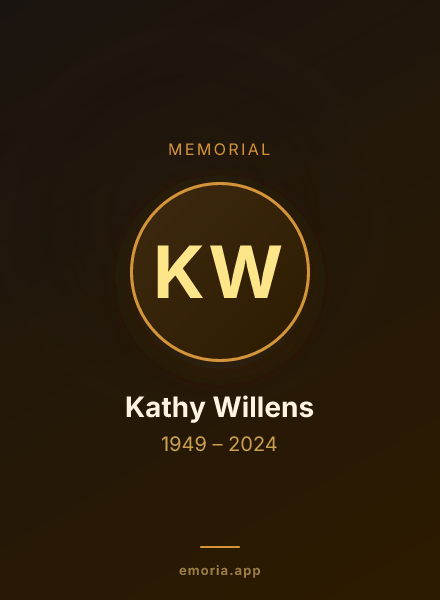 Memorial portrait of Kathy Willens
