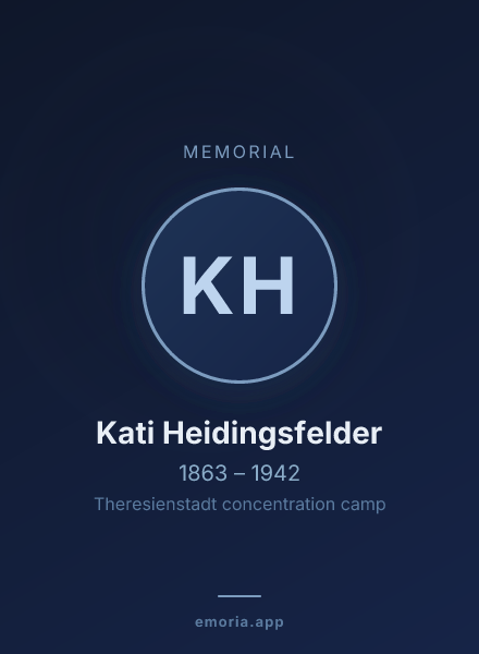 Memorial portrait of Kati Heidingsfelder