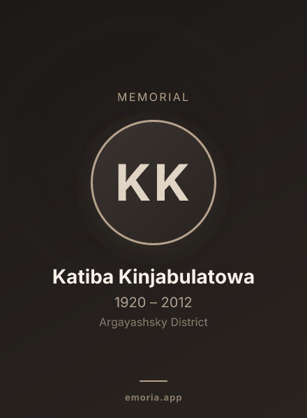 Memorial portrait of Katiba Kinjabulatowa