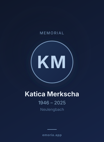 Memorial portrait of Katica Merkscha