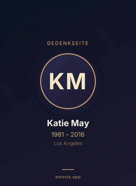 Gedenkportrait von Katie May