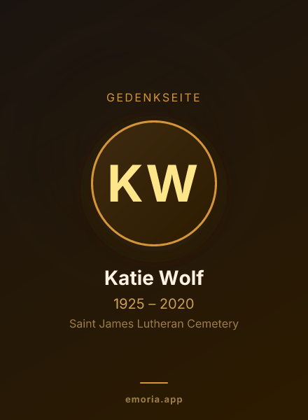Gedenkportrait von Katie Wolf