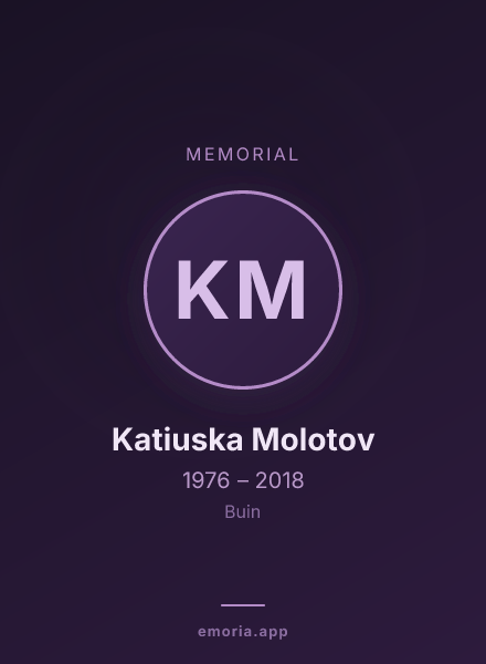 Memorial portrait of Katiuska Molotov