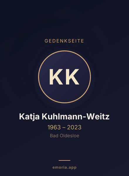 Gedenkportrait von Katja Kuhlmann-Weitz