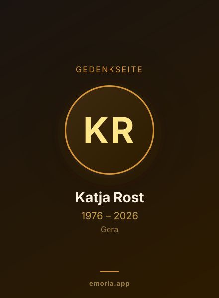 Gedenkportrait von Katja Rost