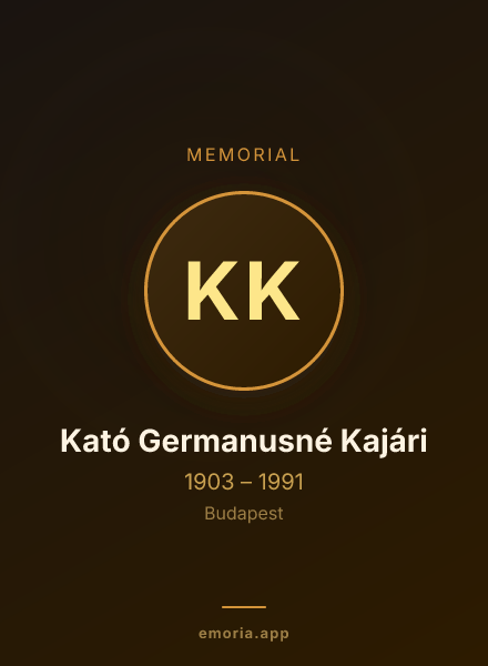 Memorial portrait of Kató Germanusné Kajári