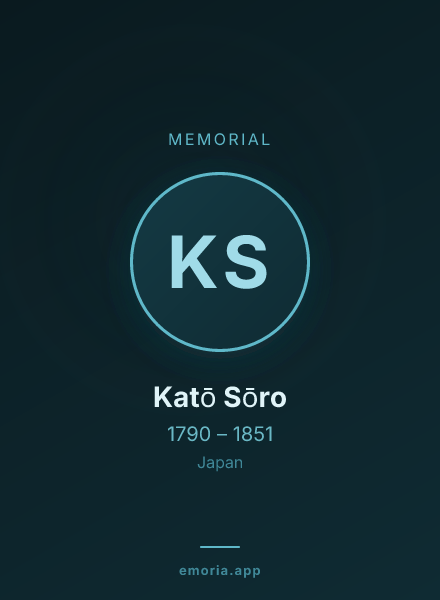 Memorial portrait of Katō Sōro