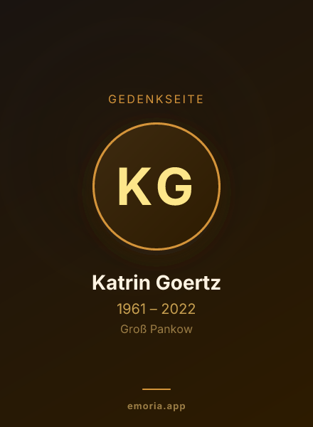 Gedenkportrait von Katrin Goertz