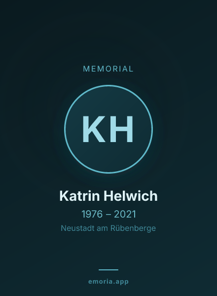 Memorial portrait of Katrin Helwich