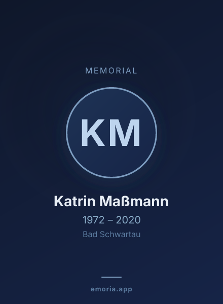 Memorial portrait of Katrin Maßmann