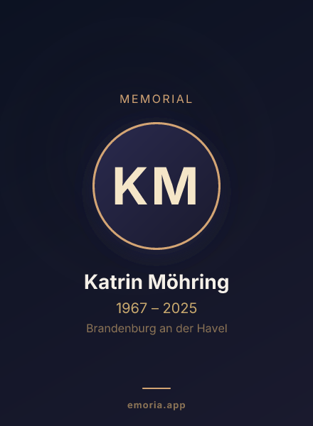 Memorial portrait of Katrin Möhring