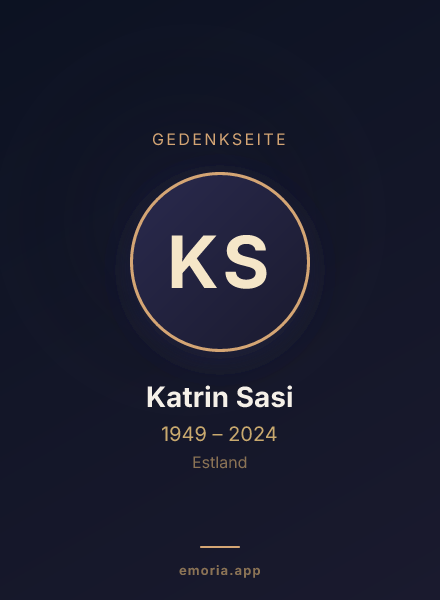 Gedenkportrait von Katrin Sasi