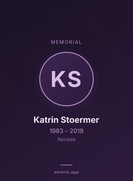 Memorial portrait of Katrin Stoermer