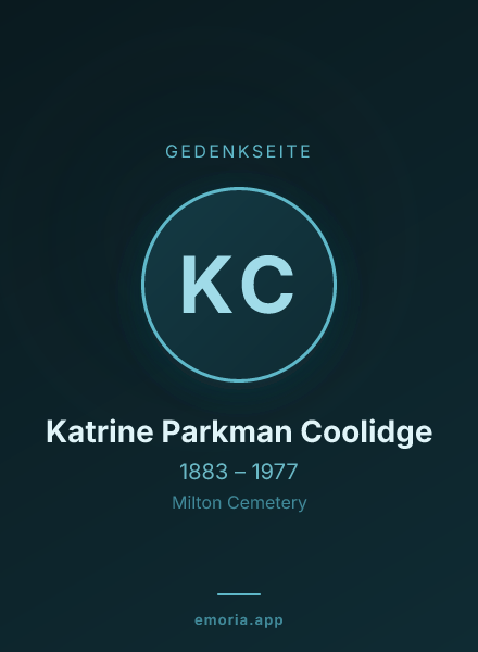 Gedenkportrait von Katrine Parkman Coolidge