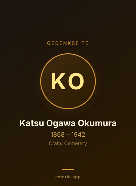 Gedenkportrait von Katsu Ogawa Okumura
