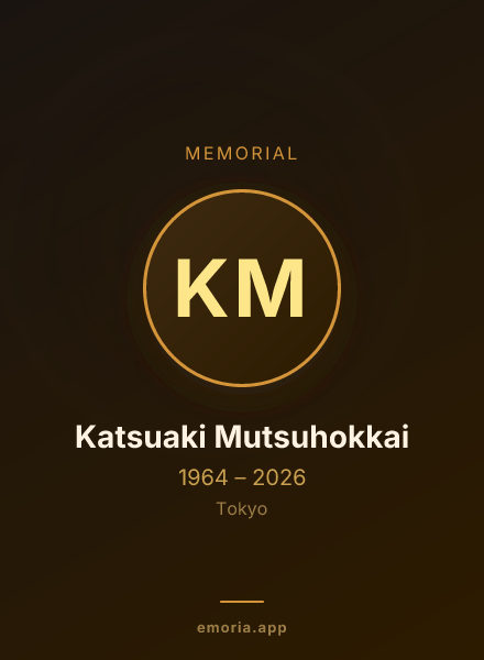 Memorial portrait of Katsuaki Mutsuhokkai