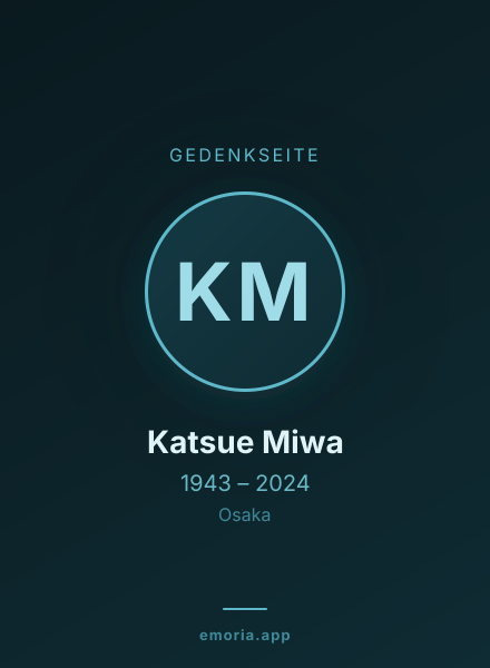 Gedenkportrait von Katsue Miwa
