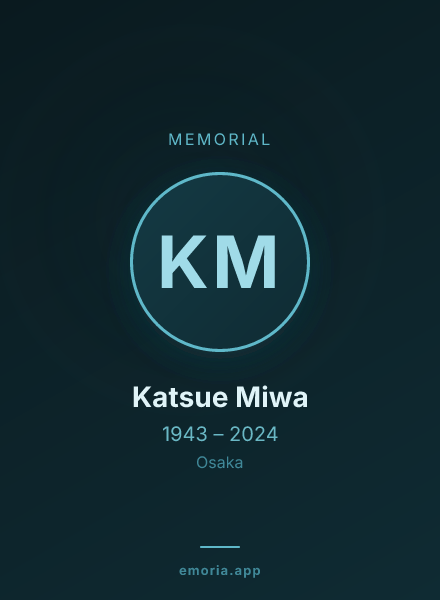 Memorial portrait of Katsue Miwa