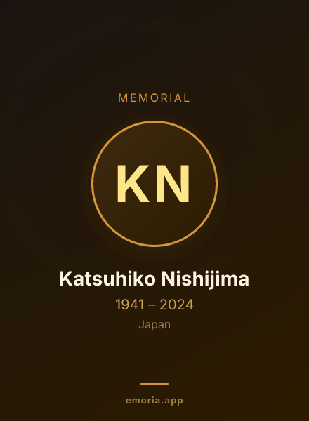 Memorial portrait of Katsuhiko Nishijima