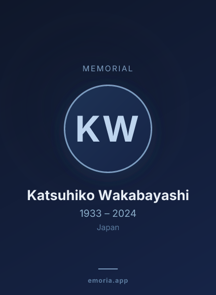 Memorial portrait of Katsuhiko Wakabayashi