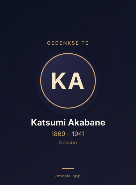Gedenkportrait von Katsumi Akabane