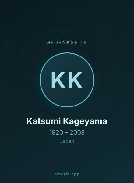 Gedenkportrait von Katsumi Kageyama
