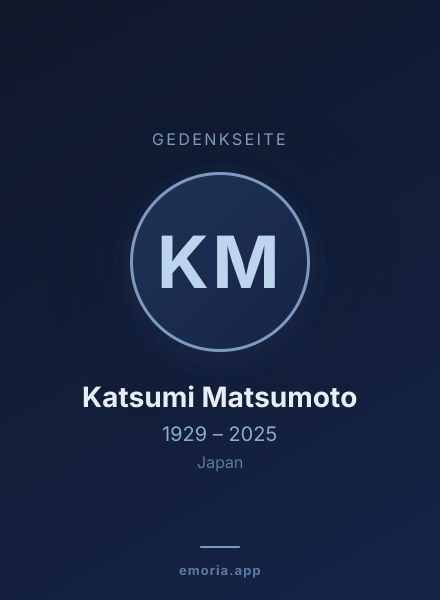 Gedenkportrait von Katsumi Matsumoto