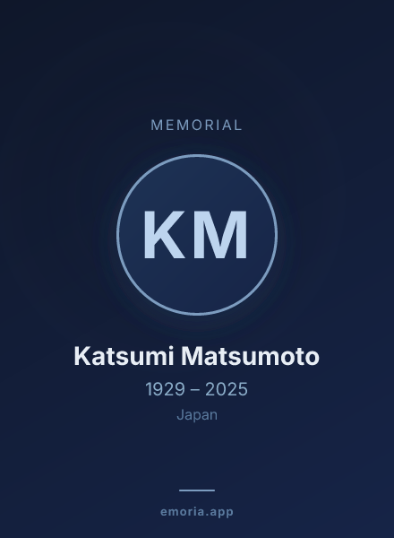 Memorial portrait of Katsumi Matsumoto