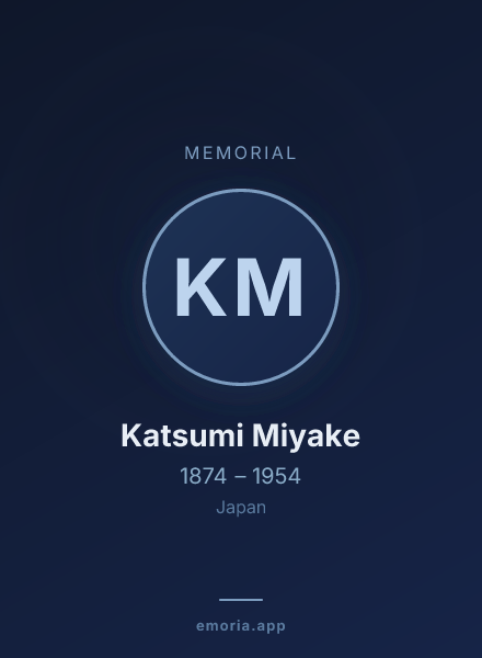Memorial portrait of Katsumi Miyake