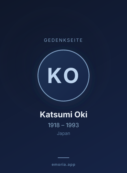 Gedenkportrait von Katsumi Oki