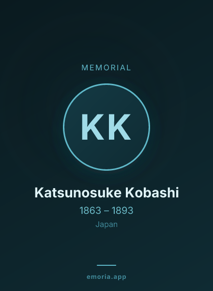 Memorial portrait of Katsunosuke Kobashi