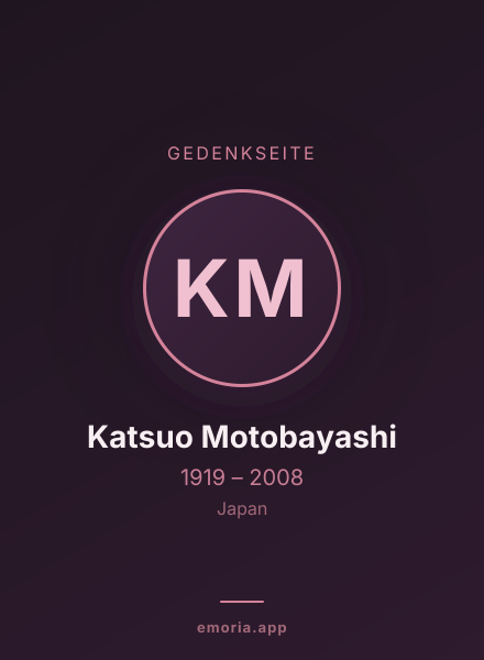 Gedenkportrait von Katsuo Motobayashi