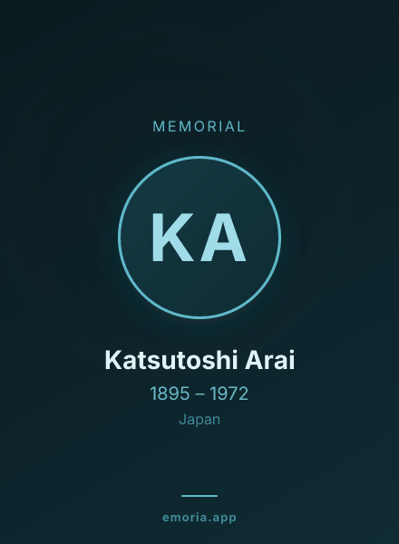 Memorial portrait of Katsutoshi Arai