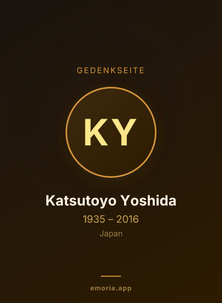 Gedenkportrait von Katsutoyo Yoshida
