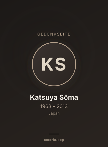 Gedenkportrait von Katsuya Sōma
