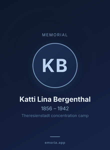 Memorial portrait of Katti Lina Bergenthal