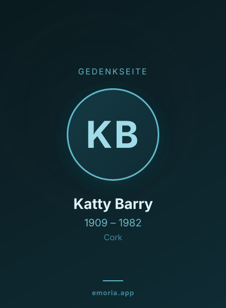 Gedenkportrait von Katty Barry