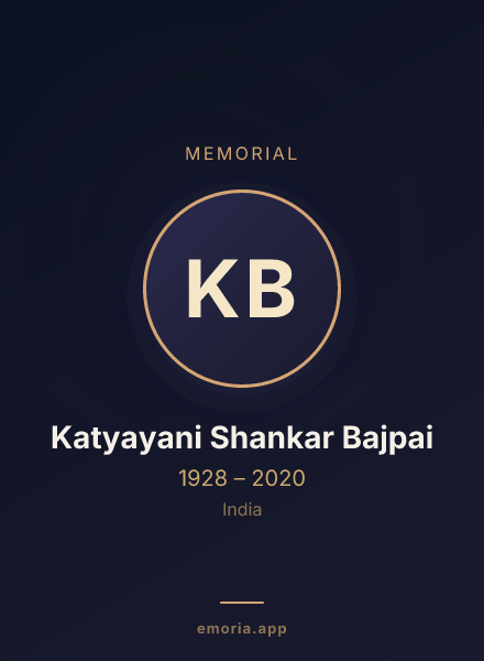 Memorial portrait of Katyayani Shankar Bajpai