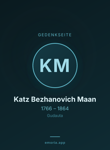 Gedenkportrait von Katz Bezhanovich Maan