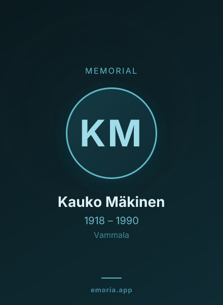 Memorial portrait of Kauko Mäkinen