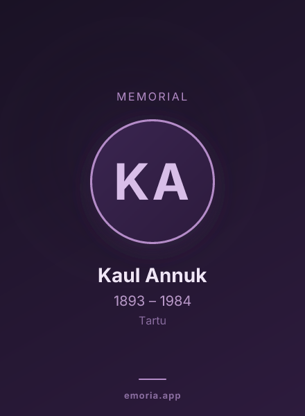Memorial portrait of Kaul Annuk