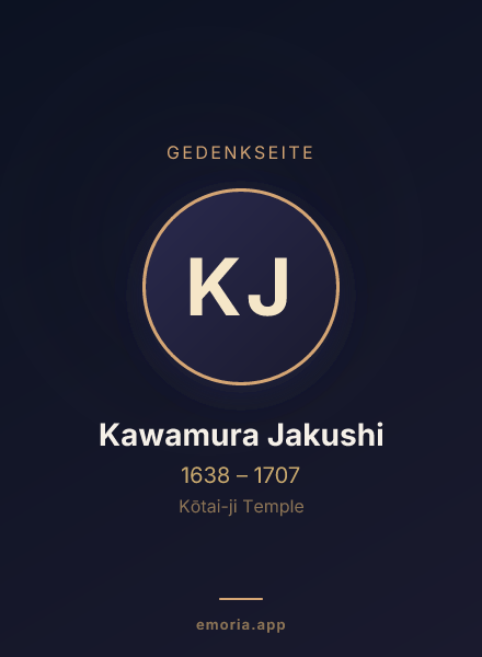Gedenkportrait von Kawamura Jakushi