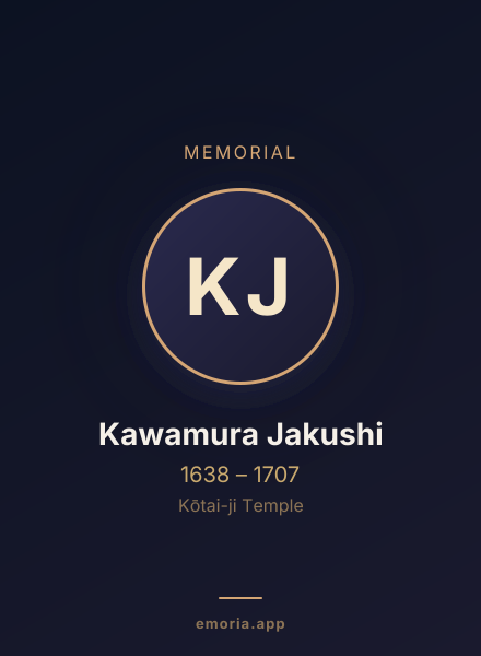 Memorial portrait of Kawamura Jakushi