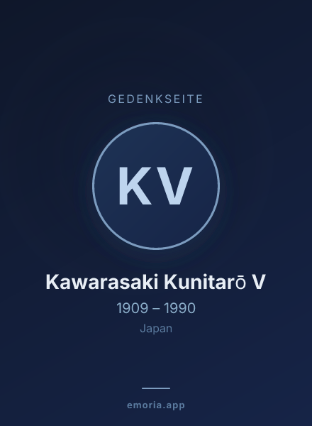 Gedenkportrait von Kawarasaki Kunitarō V