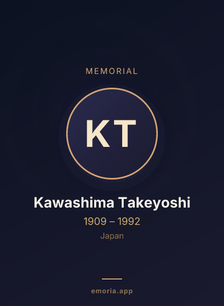 Memorial portrait of Kawashima Takeyoshi